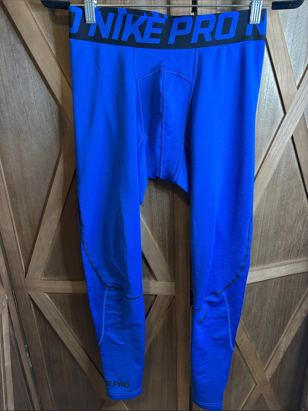 NIKE PRO Hyperwarm Royal Blue Compression Leggings Base Layer Tights SIZE MEDIUM